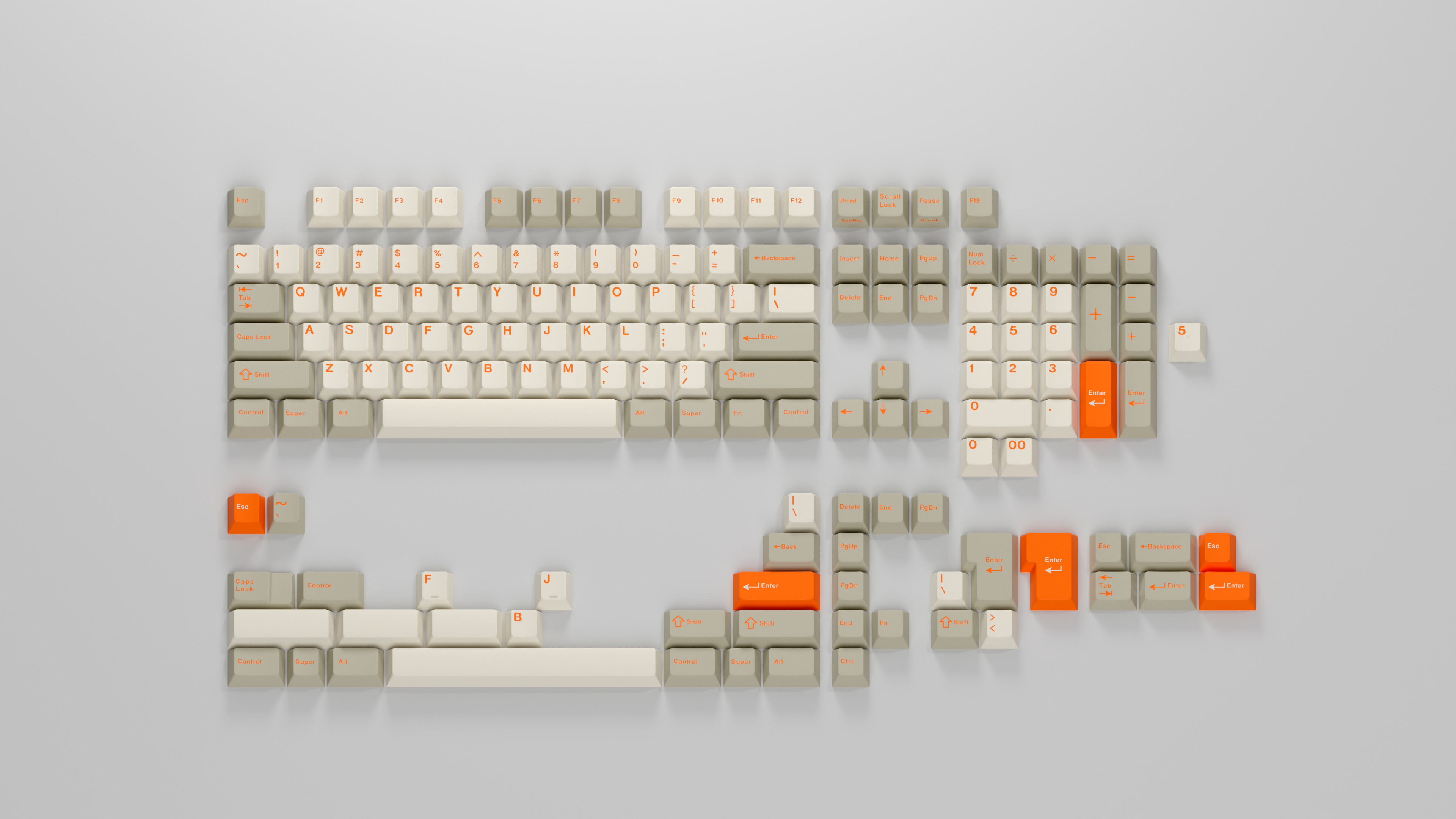 gmk orange alert keyboard keys